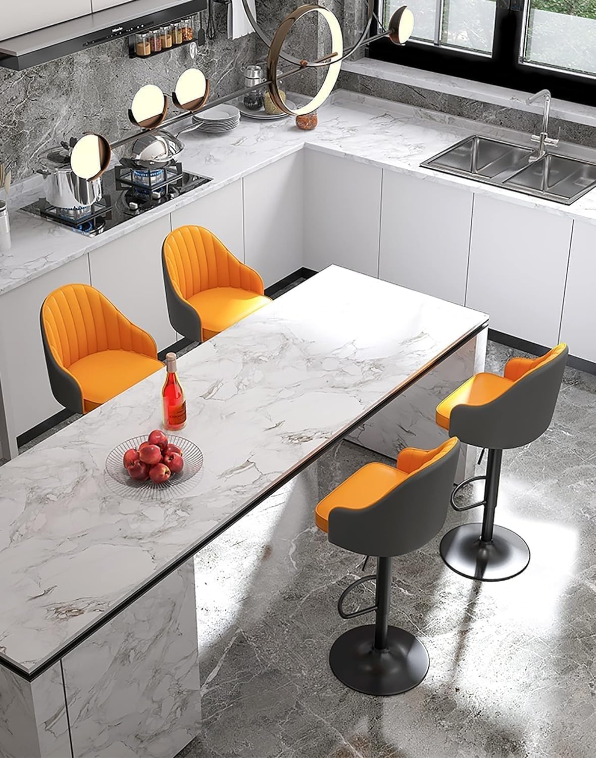 memi2さんモダン バースツール 背もたれ付き 高さ調整可能 memi2さんモダン バースツール 背もたれ付き 高さ調整可能